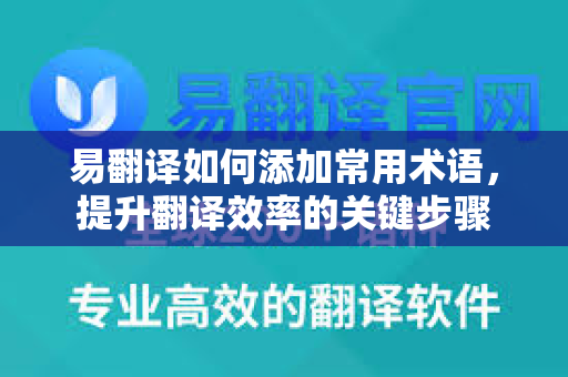 易翻译如何添加常用术语，提升翻译效率的关键步骤