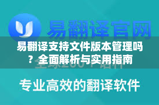 易翻译支持文件版本管理吗？全面解析与实用指南
