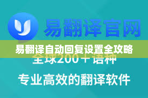 易翻译自动回复设置全攻略