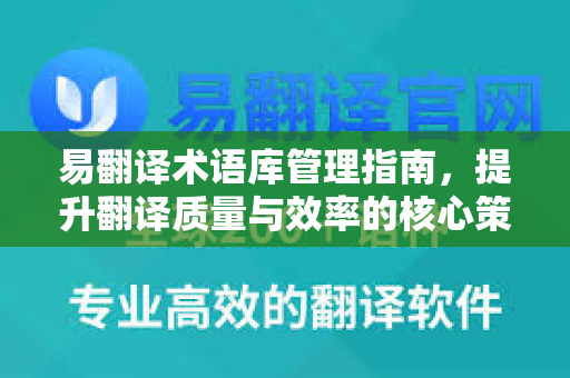 易翻译术语库管理指南，提升翻译质量与效率的核心策略