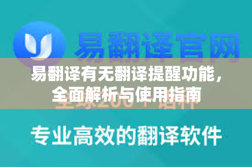 易翻译有无翻译提醒功能，全面解析与使用指南