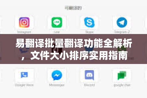 易翻译批量翻译功能全解析，文件大小排序实用指南