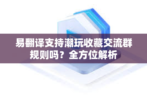 易翻译支持潮玩收藏交流群规则吗？全方位解析
