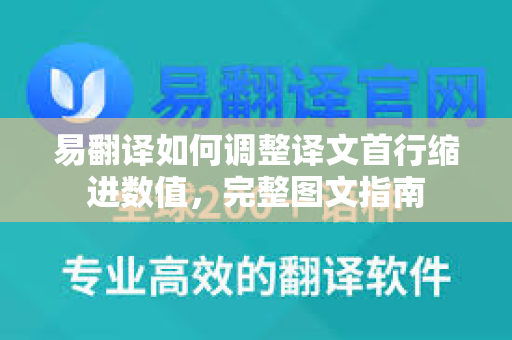 易翻译如何调整译文首行缩进数值，完整图文指南-第1张图片-易翻译 - 易翻译下载【官方网站】