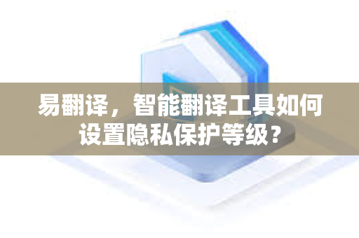 易翻译，智能翻译工具如何设置隐私保护等级？